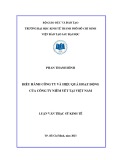 Luận văn Thạc sĩ Kinh tế: Điều hành công ty và hiệu quả hoạt động của công ty niêm yết tại Việt Nam