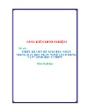 Sáng kiến kinh nghiệm THPT: Thiết kế chủ đề giáo dục STEM trong dạy học phần sinh sản ở động vật, sinh học 11, THPT