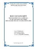 Sáng kiến kinh nghiệm THPT: Một số giải pháp nâng cao hiệu quả tổ chức hoạt động trải nghiệm trong dạy học môn Ngữ văn ở nhà trường THPT