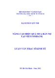 Luận văn Thạc sĩ kinh tế: Giải pháp nâng cao hiệu quả mua bán nợ tại Vietcombank