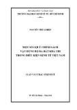 Luận văn Thạc sĩ kinh tế: Một số gợi ý chính sách vận hành bộ ba bất khả thi trong điều kiện kinh tế Việt Nam