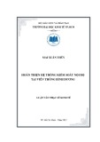 Luận văn Thạc sĩ kinh tế: Hoàn thiện hệ thống kiểm soát nội bộ tại Viễn thông Bình Dương