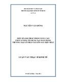 Luận văn Thạc sĩ kinh tế: Một số giải pháp nhằm nâng cao chất lượng tín dụng tại Ngân hàng TMCP Sài Gòn sau hợp nhất