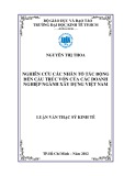 Luận văn Thạc sĩ Kinh tế: Nghiên cứu các nhân tố tác động đến cấu trúc vốn của các doanh nghiệp ngành xây dựng Việt Nam