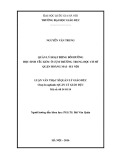 Luân văn Thạc sĩ Quản lý giáo dục: Quản lý hoạt động bồi dưỡng học sinh yếu kém ở cụm trường THCS quận Hoàng Mai, Hà Nội