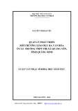 Luận văn Thạc sĩ Khoa học giáo dục: Quản lý phát triển môi trường giáo dục đa văn hóa ở các trường THPT thị xã Quảng Yên, tỉnh Quảng Ninh