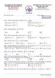 Đề thi giữa học kì 2 môn Toán lớp 12 năm 2020-2021 có đáp án - Trường THPT Nguyễn Du