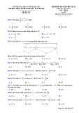 Đề thi giữa học kì 2 môn Toán lớp 12 năm 2020-2021 có đáp án - Trường THPT Nguyễn Tất Thành
