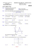Đề thi giữa học kì 1 môn Toán lớp 10 năm 2020-2021 có đáp án - Trường THPT Sầm Sơn