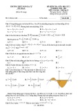 Đề thi giữa học kì 2 môn Toán lớp 12 năm 2020-2021 có đáp án - Trường THPT Ngô Gia Tự