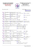 Đề thi giữa học kì 2 môn Toán lớp 10 năm 2020-2021 có đáp án - Trường THPT Nguyễn Du