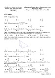 Đề thi giữa học kì 2 môn Toán lớp 11 năm 2020-2021 có đáp án - Trường THPT Phan Ngọc Hiển