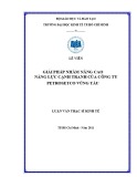 Luận văn Thạc sĩ Kinh tế: Giải pháp nhằm nâng cao năng lực cạnh tranh của Petrosetco Vũng Tàu