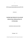 Luận văn Thạc sĩ Khoa học máy tính: Phương pháp trích rút các luật mờ phân lớp dựa trên đại số gia tử và ứng dụng