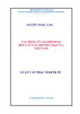 Luận văn Thạc sĩ Kinh tế: Tác động tỷ giá hối đoái đến cán cân thương mại của Việt Nam