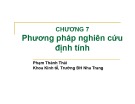 Bài giảng Nghiên cứu Marketing: Chương 7 - TS. Phạm Thành Thái