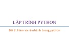 Bài giảng Lập trình Python: Bài 2 - Trương Xuân Nam