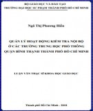 Luận văn Thạc sĩ Khoa học giáo dục: Quản lý hoạt động kiểm tra nội bộ ở các trường THPT quận Bình Thạnh, Thành phố Hồ Chí Minh