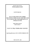 Luận văn Thạc sĩ Khoa học giáo dục: Quản lý hoạt động trải nghiệm theo Chương trình giáo dục phổ thông mới ở các trường THCS thành phố Móng Cái, tỉnh Quảng Ninh