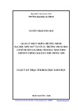 Luận văn Thạc sĩ Khoa học giáo dục: Quản lý phát triển chương trình dạy học môn Ngữ văn ở các trường trung học cơ sở huyện Gia Bình, tỉnh Bắc Ninh theo chương trình giáo dục phổ thông mới