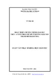 Luận văn Thạc sĩ Khoa học giáo dục: Hoàn thiện chương trình giáo dục trẻ 3-6 tuổi theo chủ đề ở trường mầm non Thành phố Hải Dương