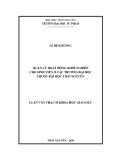 Luận văn Thạc sĩ Khoa học giáo dục: Quản lý hoạt động khởi nghiệp cho sinh viên ở các trường đại học thuộc Đại học Thái Nguyên