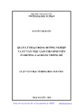 Luận văn Thạc sĩ Khoa học giáo dục: Quản lý hoạt động hướng nghiệp và tư vấn việc làm cho sinh viên ở trường Cao đẳng Thống kê