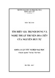 Khoá luận tốt nghiệp Đại học: Tìm hiểu giá trị nội dung và nghệ thuật truyện Hoa tiên của Nguyễn Huy Tự