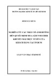 Luận văn Thạc sĩ Kinh tế: Nghiên cứu các nhân tố ảnh hưởng đến quyết định mua sắm voucher khuyến mãi trực tuyến của khách hàng tại TP.HCM
