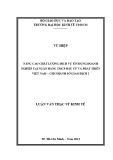 Luận văn Thạc sĩ Kinh tế: Nâng cao chất lượng dịch vụ tín dụng doanh nghiệp tại Ngân hàng thương mại cổ phần Đầu tư và Phát triển Việt Nam – Chi nhánh Sở Giao Dịch 2