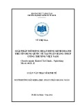 Luận văn Thạc sĩ Kinh tế: Giải pháp mở rộng hoạt động kinh doanh thẻ tín dụng quốc tế tại Ngân hàng TMCP Công thương Việt Nam - Vũ Thị Nga