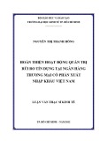 Luận văn Thạc sĩ Kinh tế: Hoàn thiện hoạt động quản trị rủi ro tín dụng tại Ngân hàng thương mại cổ phần Xuất Nhập khẩu Việt Nam