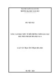 Luận văn Thạc sĩ Sư phạm Hoá học: Nâng cao nhận thức về môi trường thông qua dạy học phần phi kim hóa học 10, 11