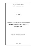 Luận văn Thạc sĩ Sư phạm Toán: Xây dựng và sử dụng các bài toán đếm nhằm rèn luyện tư duy sáng tạo cho học sinh