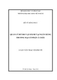 Luận văn Thạc sĩ Kinh tế: Quản lý rủi ro vận hành tại Ngân hàng Thương mại Cổ phần Á Châu