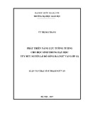 Luận văn Thạc sĩ Sư phạm Ngữ văn: Phát triển năng lực tưởng tượng cho học sinh trong dạy học tùy bút Người lái đò sông Đà (Ngữ văn lớp 12)