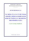 Luận văn Thạc sĩ Kinh tế: Tác động của các cú sốc ngoại sinh đến chính sách điều hành kinh tế vĩ mô ở các thị trường mới nổi Đông Nam Á