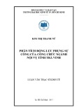 Luận văn Thạc sĩ Kinh tế: Phân tích động lực phụng sự công của công chức ngành nội vụ tỉnh Trà Vinh