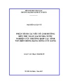 Luận văn Thạc sĩ Kinh tế: Phân tích các yếu tố ảnh hưởng đến thu ngân sách nhà nước - Nghiên cứu trường hợp các tỉnh ven biển Đồng bằng sông Cửu Long