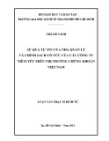 Luận văn Thạc sĩ Kinh tế: Sự quá tự tin của nhà quản lý và chính sách cổ tức của các công ty niêm yết trên thị trường chứng khoán Việt Nam