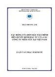 Luận văn Thạc sĩ Kinh tế: Tác động của đòn bẩy tài chính đến quyết định đầu tư của các công ty niêm yết tại Việt Nam