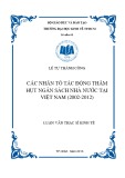 Luận văn Thạc sĩ Kinh tế: Các nhân tố tác động thâm hụt ngân sách nhà nước tại Việt Nam (2002-2012)