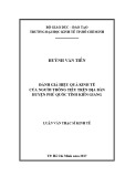 Luận văn Thạc sĩ Kinh tế: Đánh giá hiệu quả kinh tế của người trồng tiêu trên địa bàn huyện Phú Quốc, tỉnh Kiên Giang