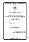 Luận văn Thạc sĩ Kinh tế: Quản trị rủi ro tín dụng tại Ngân hàng thương mại cổ phần Xuất Nhập khẩu Việt Nam – Sở giao dịch 1