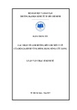 Luận văn Thạc sĩ Kinh tế: Các nhân tố ảnh hưởng đến chi tiêu y tế của hộ gia đình vùng đồng bằng sông Cửu Long