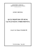 Luận văn Thạc sĩ Kinh tế: Quản trị rủi ro tín dụng tại Ngân hàng TNHH Indovina