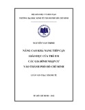 Luận văn Thạc sĩ Kinh tế: Nâng cao khả năng tiếp cận giáo dục của trẻ em các gia đình nhập cư vào Thành phố Hồ Chí Minh