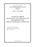 Khóa luận tốt nghiệp: Vận dụng quy trình 6E trong dạy học Vật lý trung học cơ sở theo định hướng Stem thông qua chủ đề chậu cây thông minh