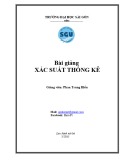 Bài giảng Xác suất thống kê - Trường ĐH Sài Gòn