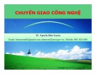 Bài giảng Chuyển giao công nghệ - TS Nguyễn Hữu Xuyên